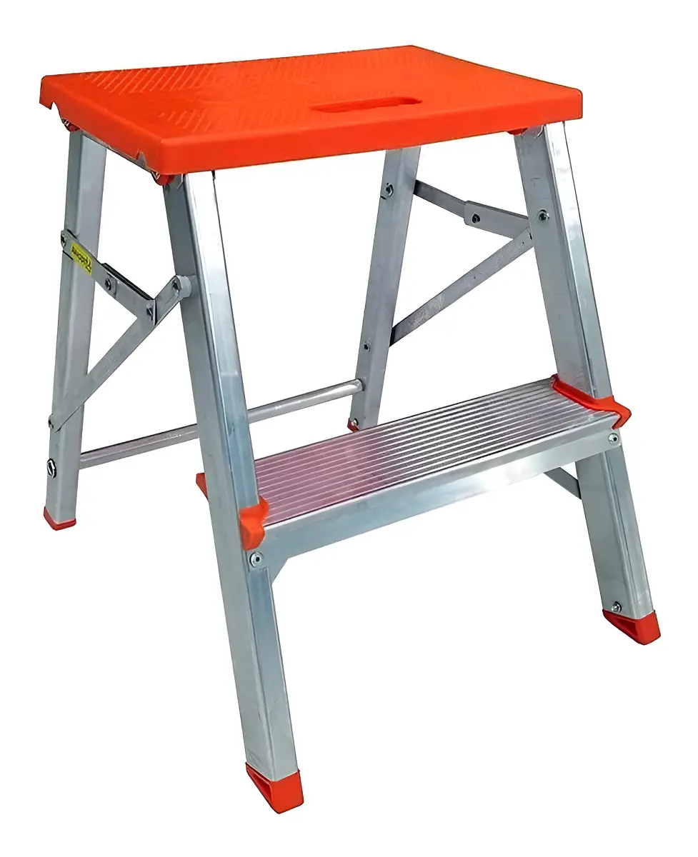 Escada Banqueta Dobrável Alumínio 2 Degraus 43 cm