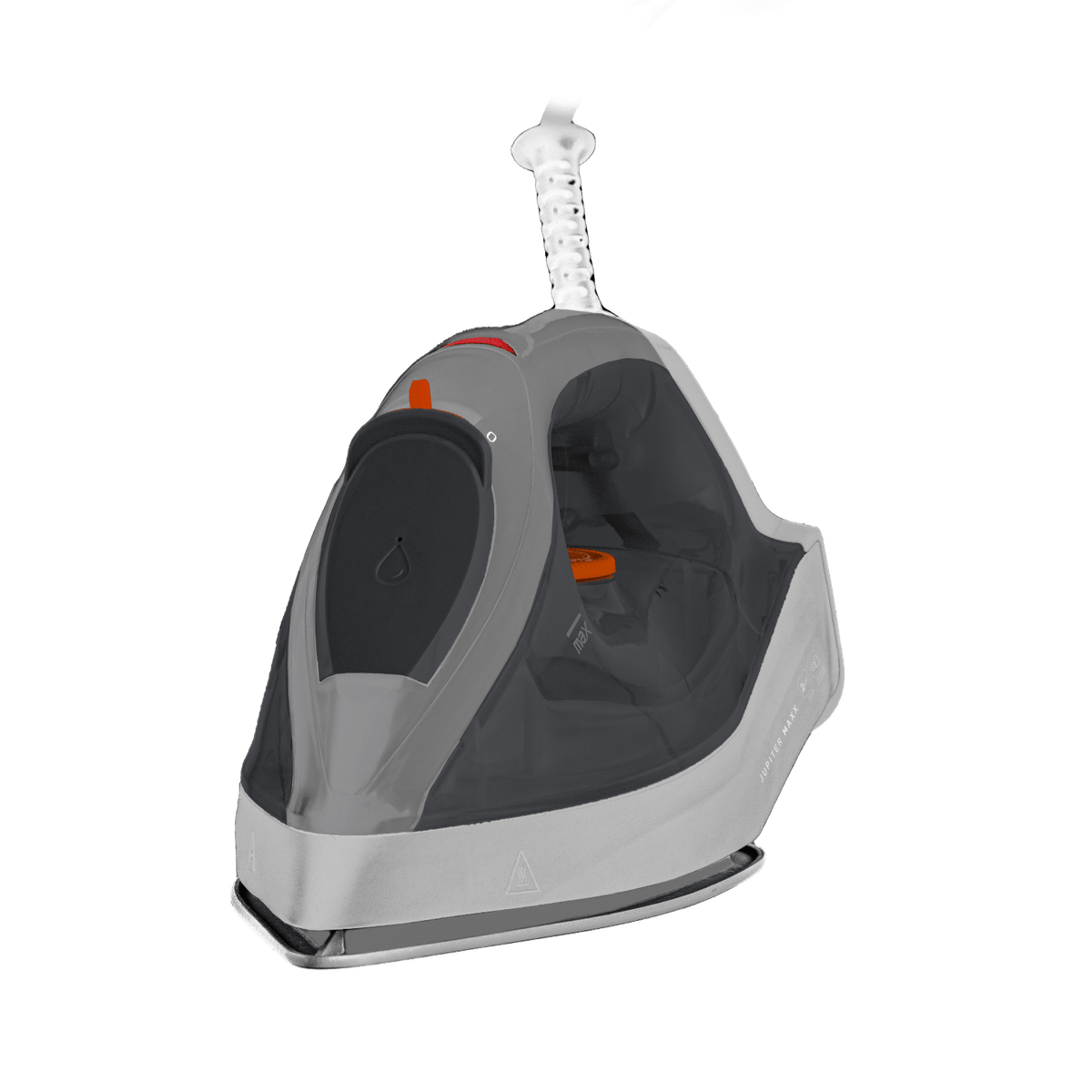 Ferro Jupiter Maxx 2 em 1: A Seco ou a Vapor - Base Antiaderente, Salva Botões, Seletor de Temperatura, Cabo 360º e Reservatório de 260ml