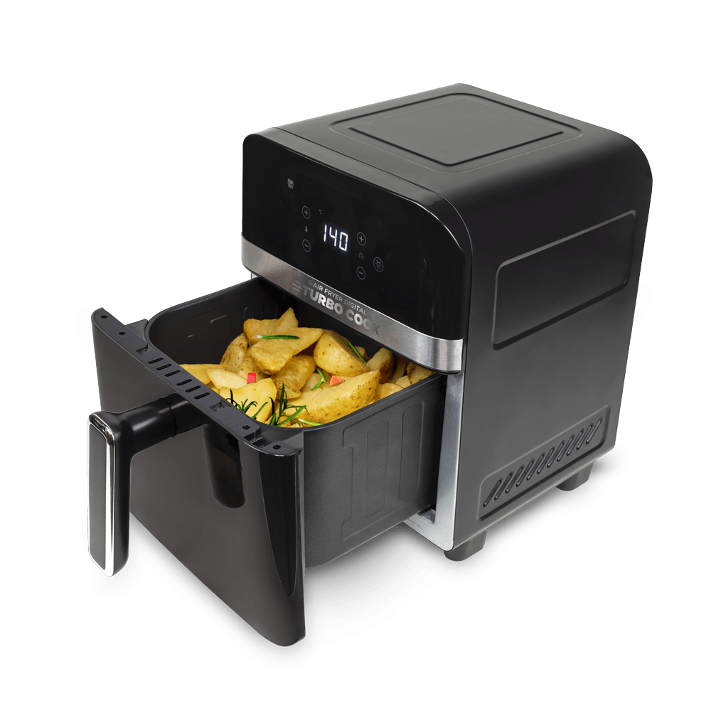 Fritadeira Elétrica Turbocook 6L - Painel Touch, Visor em Vidro, Air Cook System, Timer 60 minutos, Air Cook System