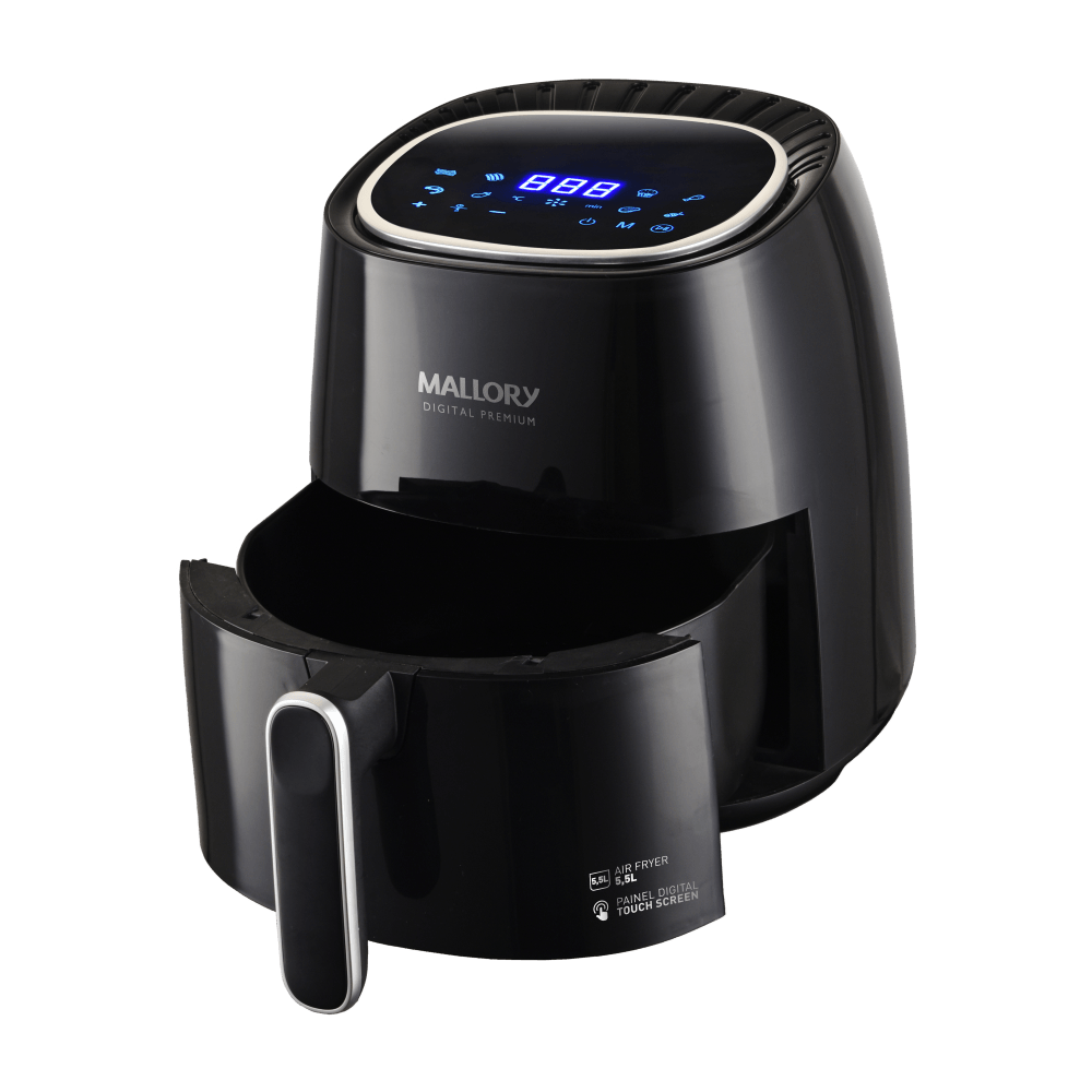 Fritadeira Air Fryer Digital Premium 5,5Litros - Painel 100% Digital - 1500W de Potência