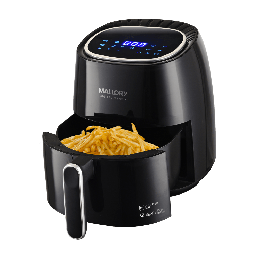 Fritadeira Air Fryer Digital Premium 5,5Litros - Painel 100% Digital - 1500W de Potência