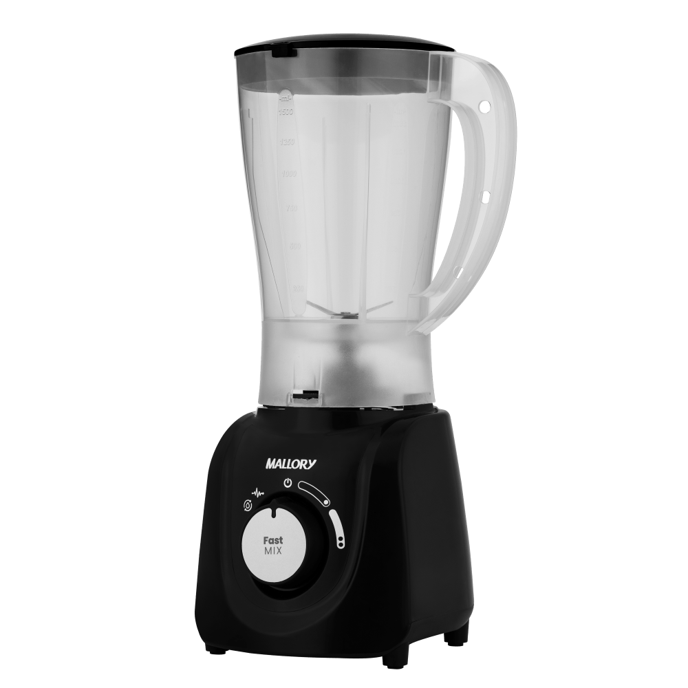 Liquidificador Fast Mix - 2 Velocidades, Pulsar, Autolimpeza, Jarra 2,1L, Faca Inox, Alça Ergonômica - Preto