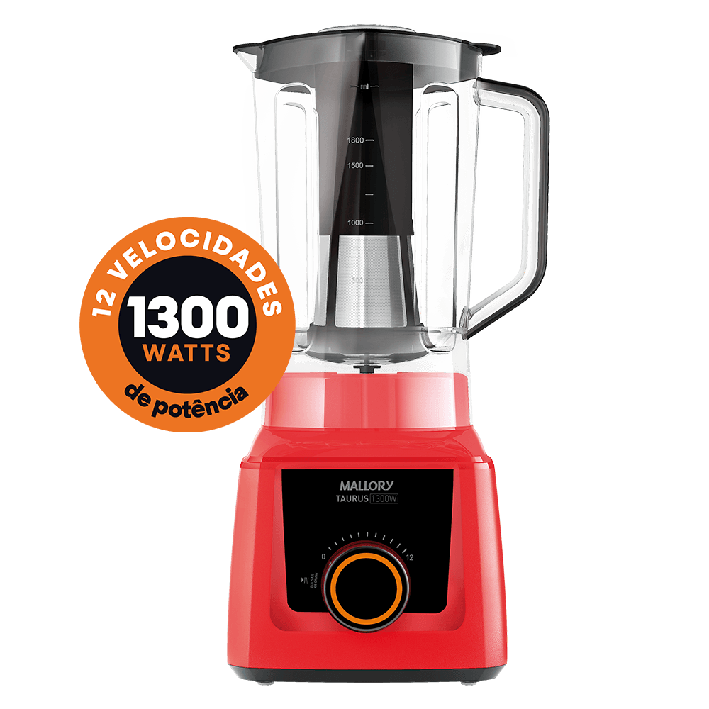 Liquidificador Taurus Vermelho 12 velocidades 1300W