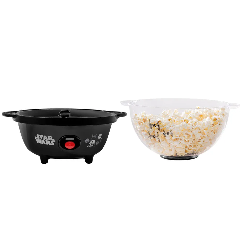 Pipoqueira Bowl Star Wars - Pipoca Doce ou Salgada, Tampa Bowl, Botão Liga/Desliga, Pés Antiderrapantes, Produto Licenciado Disney