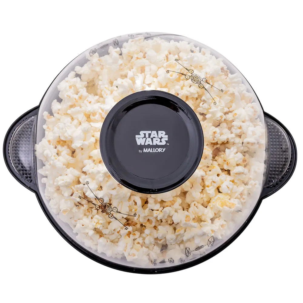 Pipoqueira Bowl Star Wars - Pipoca Doce ou Salgada, Tampa Bowl, Botão Liga/Desliga, Pés Antiderrapantes, Produto Licenciado Disney