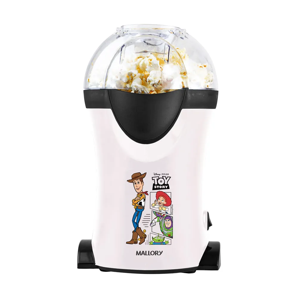 Pipoqueira Elétrica Toy Story – Pipocas Sequinhas e Sem Óleo, Bocal Expedidor, Copo Medidor para Manteiga e Pés Antiderrapantes