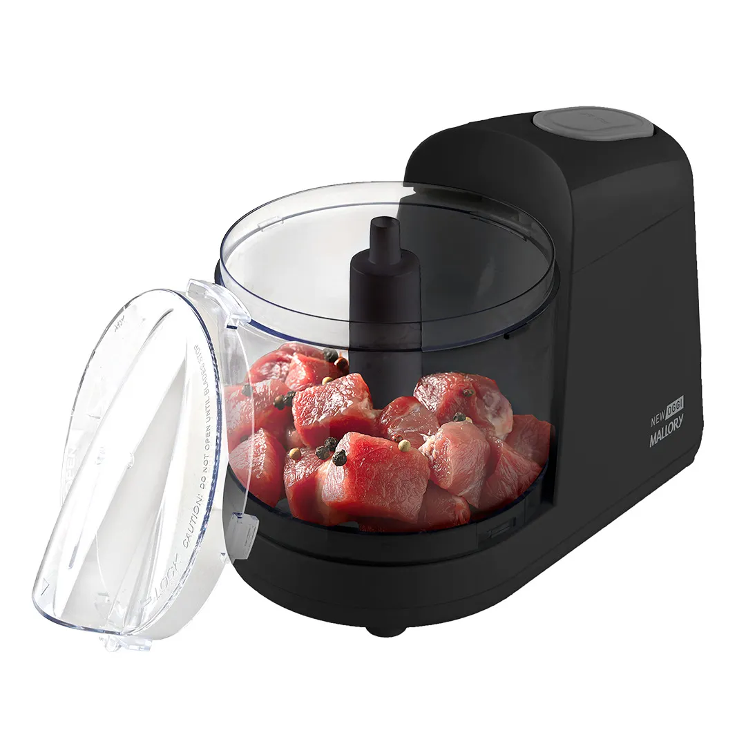 Mini Processador New Oggi -- 150W, 350ml, Corte, Trituração e Moagem, Pés Antiderrapantes, Sistema de Segurança