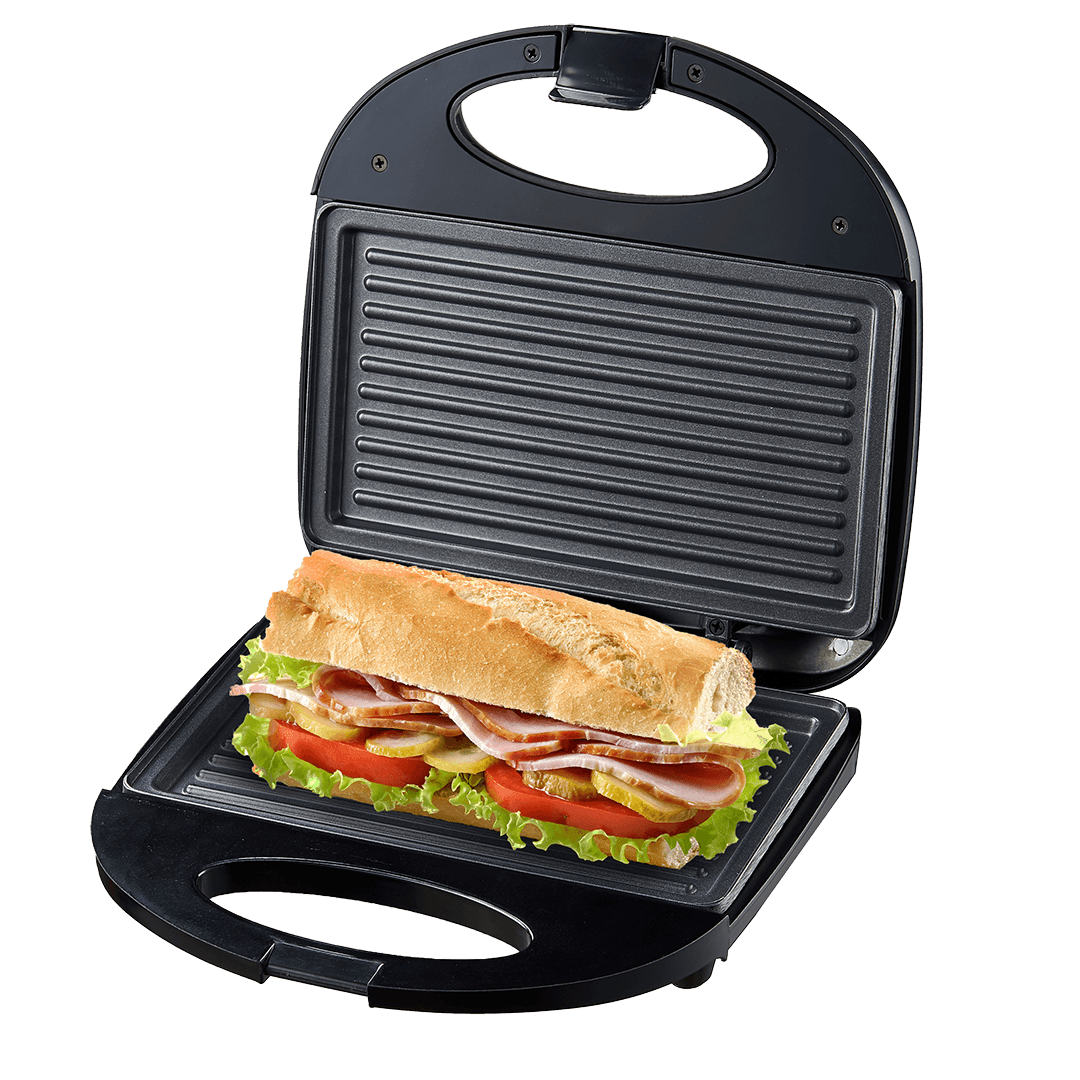 Sanduicheira Elétrica Classic Grill - 2 em 1, Grelha e Assa Pães, Carnes, Peixes e Legumes, Placas Antiaderentes, Luzes LED