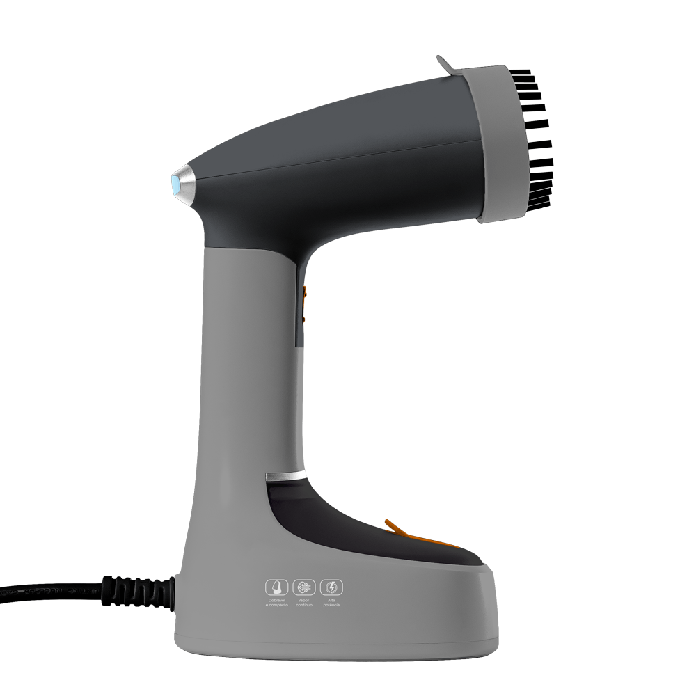 Vaporizador Power Steam 1470W, Jato de Vapor Contínuo, Higieniza e Desamassa, Reservatório 185ml, Dobrável e Portátil