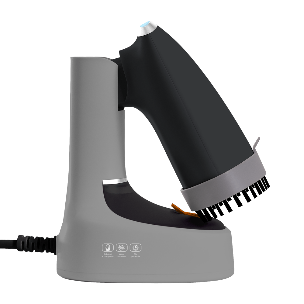 Vaporizador Power Steam 1470W, Jato de Vapor Contínuo, Higieniza e Desamassa, Reservatório 185ml, Dobrável e Portátil