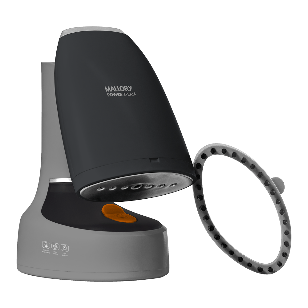 Vaporizador Power Steam 1470W, Jato de Vapor Contínuo, Higieniza e Desamassa, Reservatório 185ml, Dobrável e Portátil
