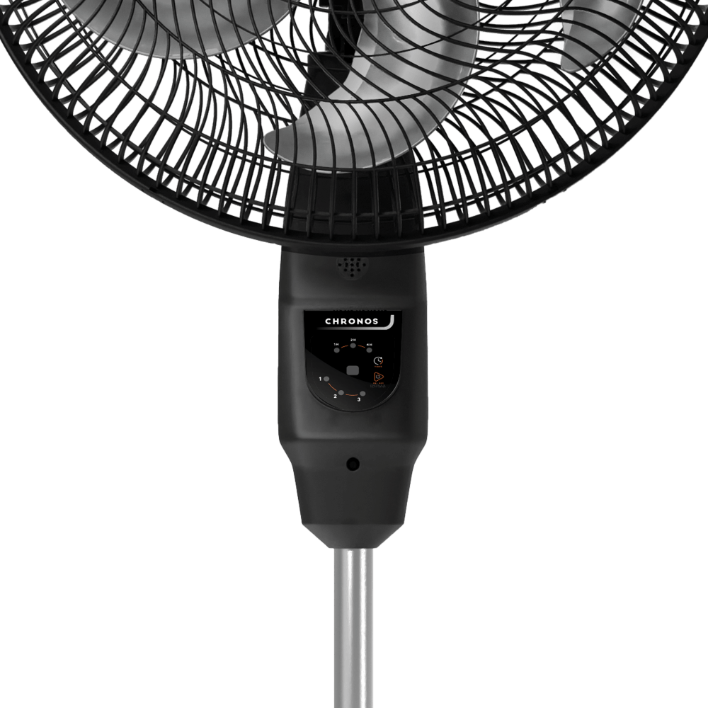 Ventilador de Coluna Chronos 140W, Silencioso, Controle Remoto, Hélice de 6 pás, Auto Desligamento Programável de até 7 Horas- PR -- GR