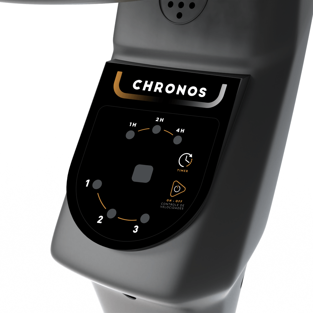 Ventilador de Coluna Chronos 140W, Silencioso, Controle Remoto, Hélice de 6 pás, Auto Desligamento Programável de até 7 Horas- PR -- GR