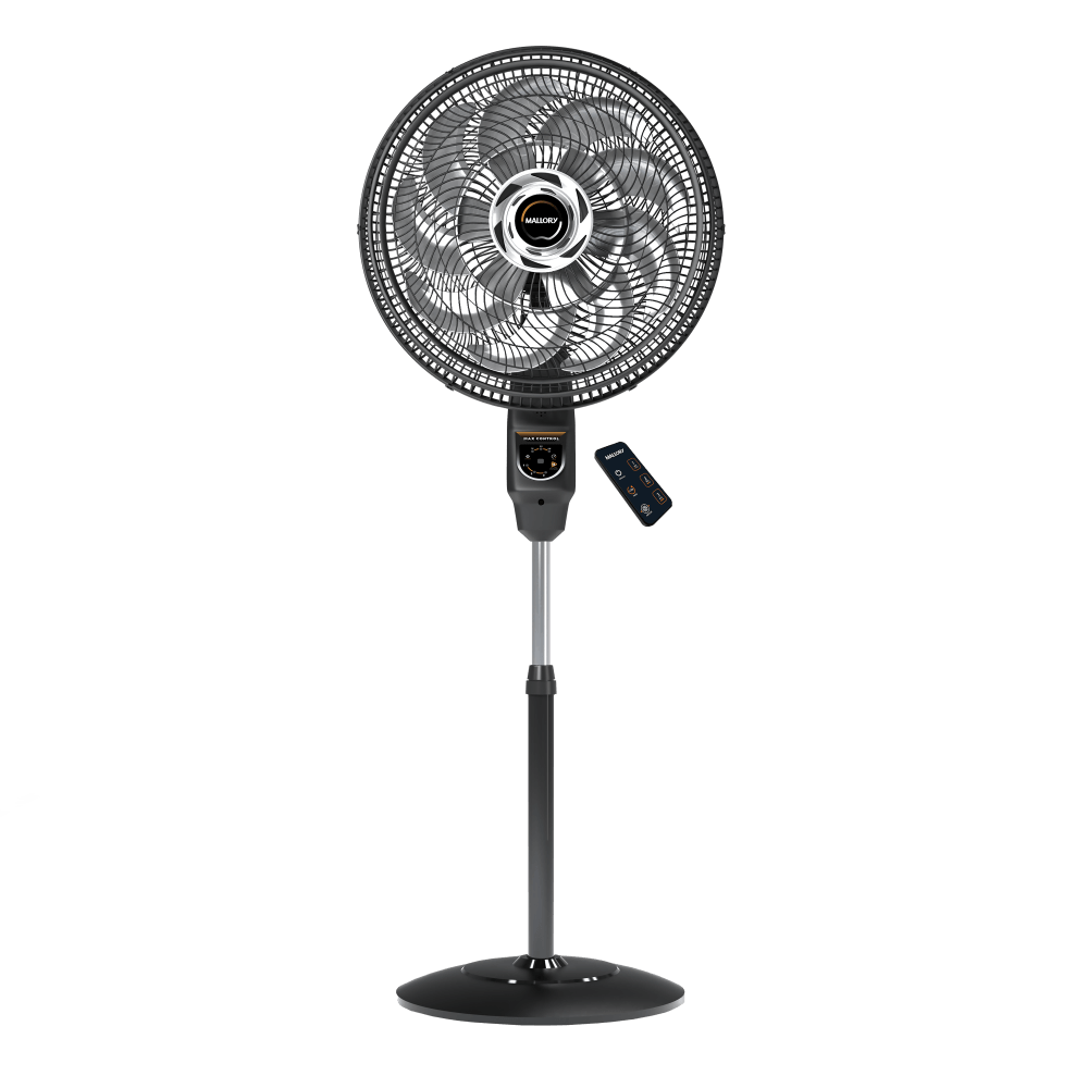 Ventilador de Coluna Max Control Com Controle Remoto 140W, Silencioso, Com Hélice de15 pás, Máxima Vazão e Mínimo Ruído - PR-GR